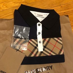 Boys BURBERRY polo NWT